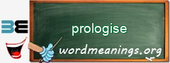 WordMeaning blackboard for prologise